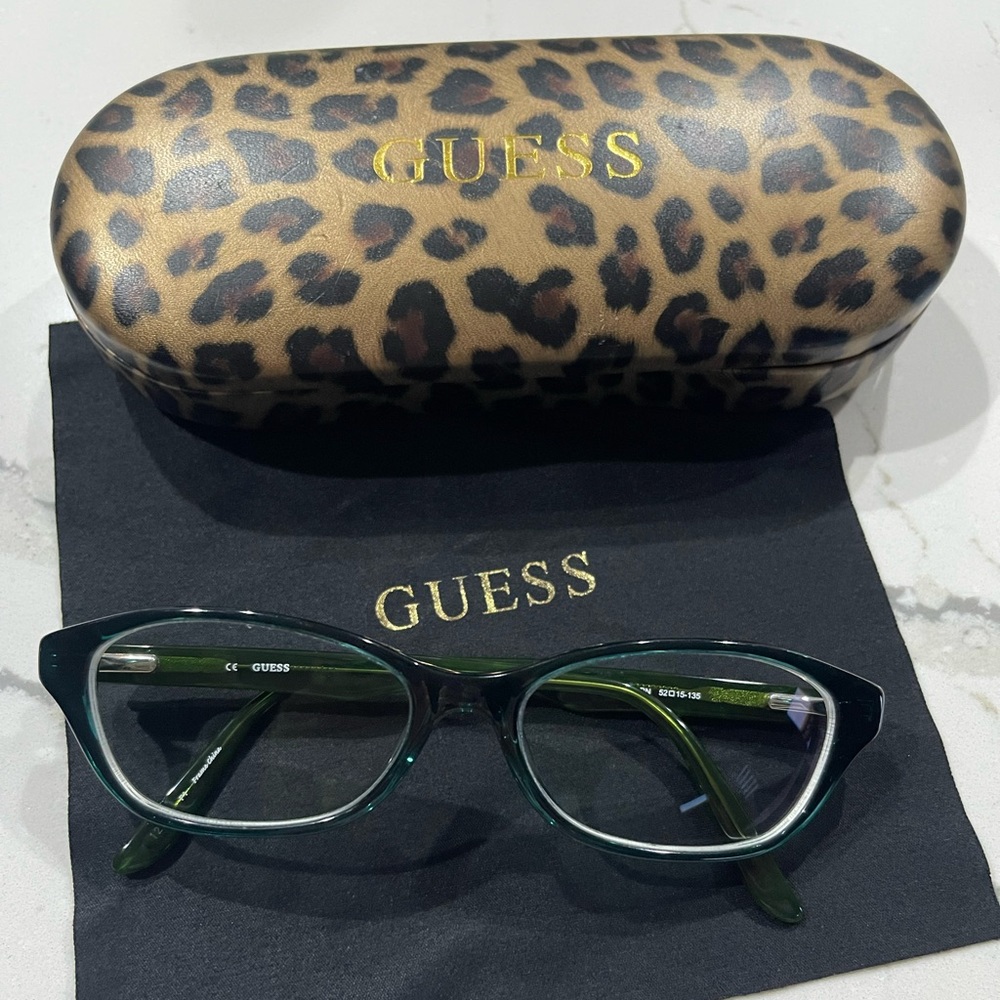 Guess Eyeglass Frames & Beautiful Leopard Print Case